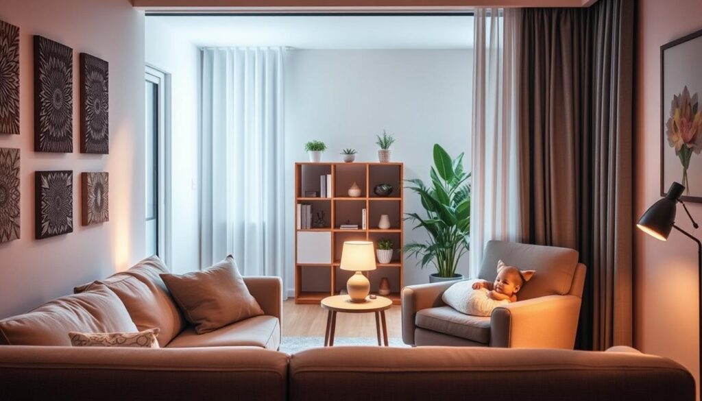 noise management by rearranging furniture