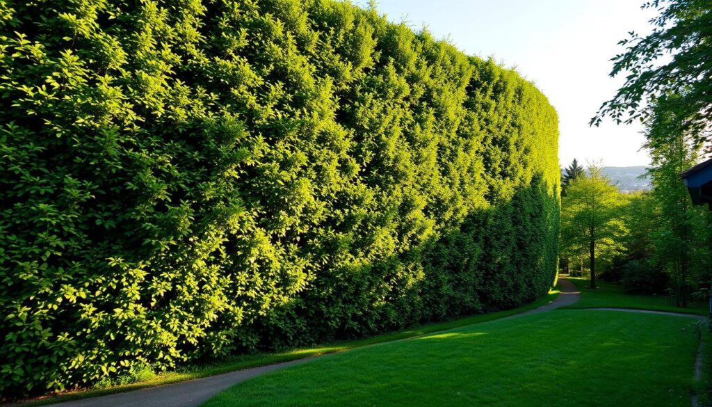tall hedges effective sound barriers