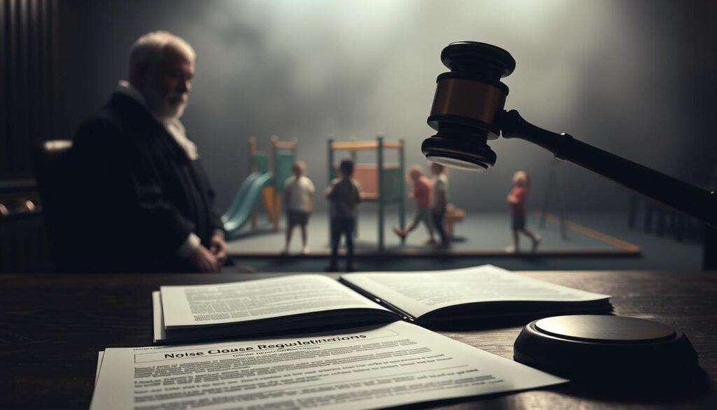 Legal regulations on playground noise