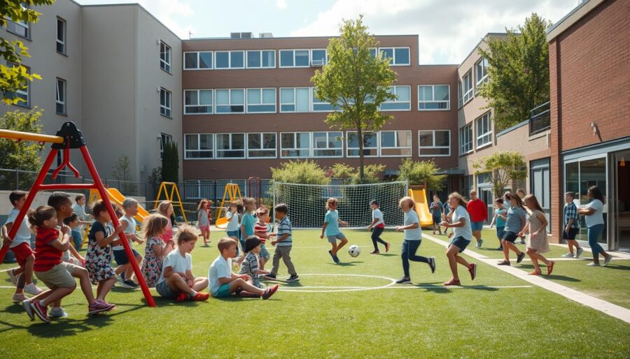How School Playgrounds Affect Nearby Baby Rooms