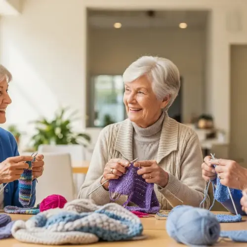 Senior Knitting and Crochet Circles: Creating Crafts and Building Community
