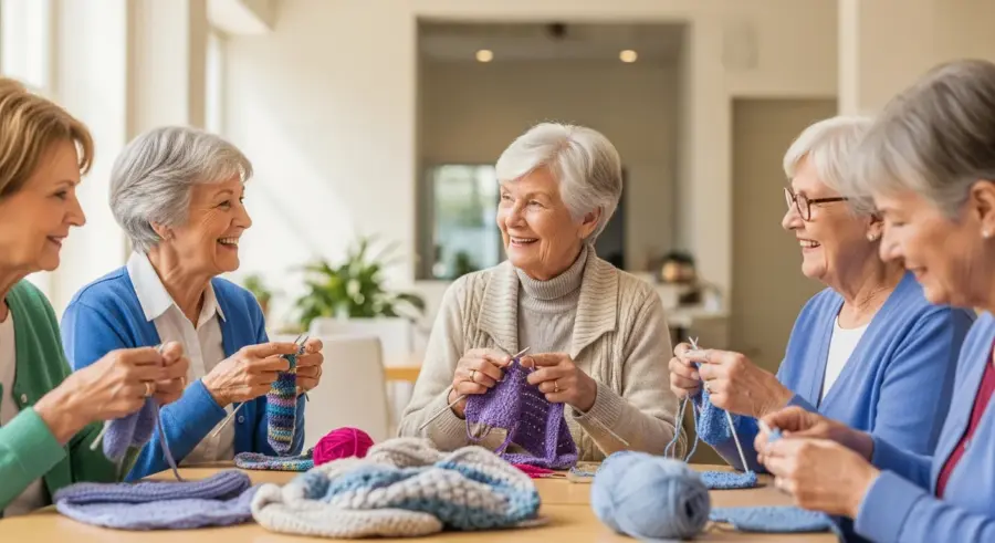 Senior Knitting and Crochet Circles: Creating Crafts and Building Community